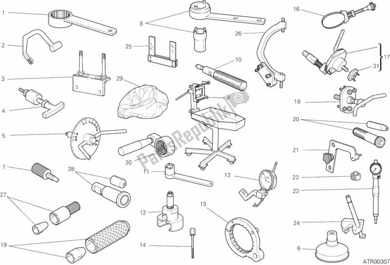 Todas las partes para Herramientas De Servicio De Taller, Motor de Ducati Monster 795 ABS 2013